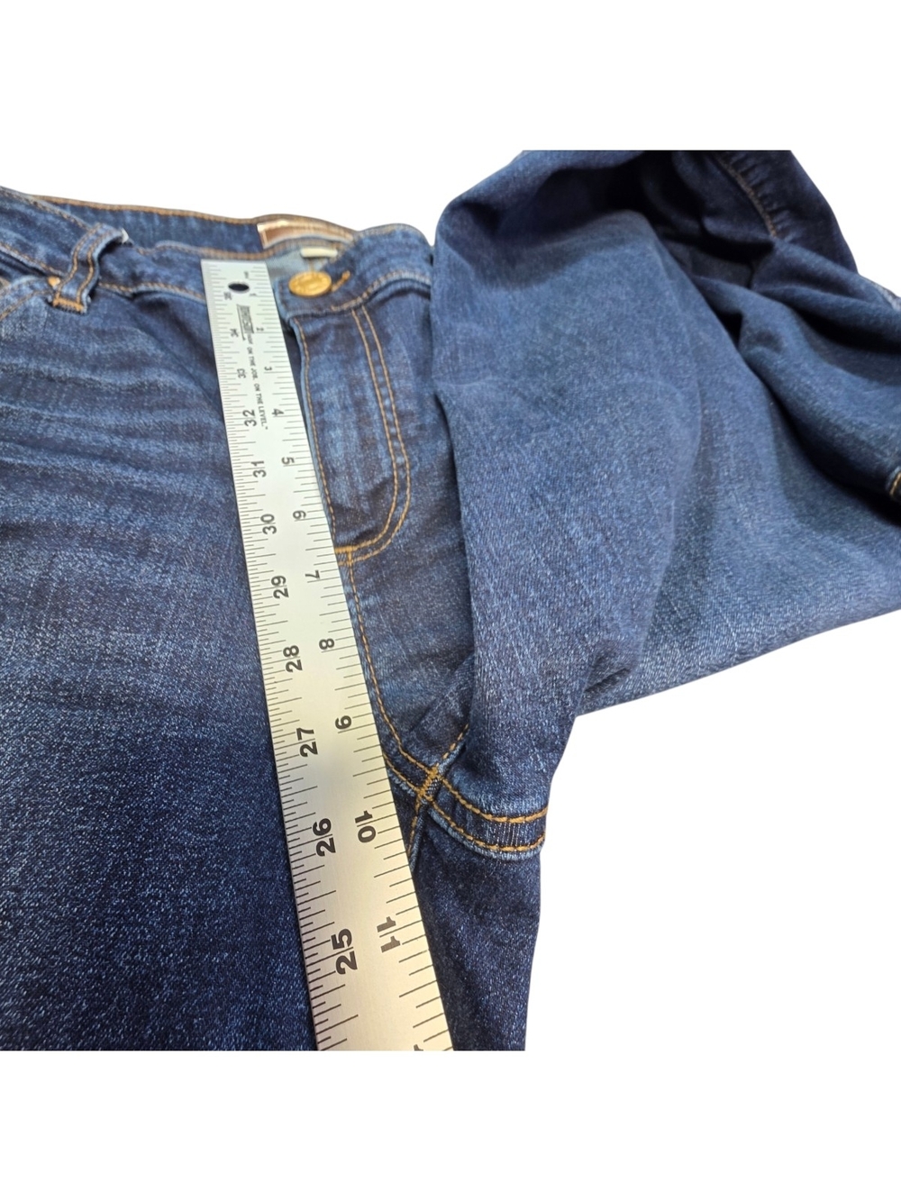 KUT from the Kloth Catherine Boyfriend Jeans Dark Wash Stretch Blue Size 12 - Picture 8 of 11